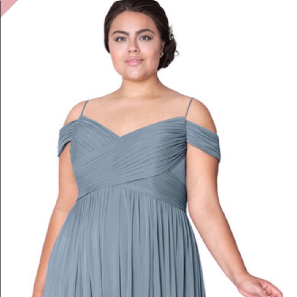 AZAZIE Aja Bridesmaid Dress DUSTY BLUE